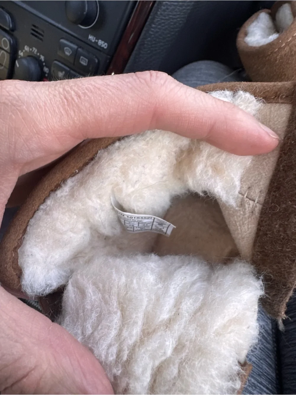 UGG baby size 2/3 infant  Chestnut Boots with Pink Ribbon
